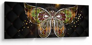 Tablou - Fluture magic (cu ceas) (90x30 cm)