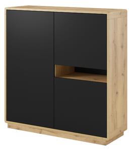 Z0ND0 Comodă Albert Typ 42 (Stejar taurus + negru mat). 1034883