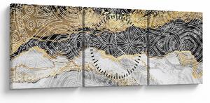 Tablou - Mandala în marmură (cu ceas) (90x30 cm)