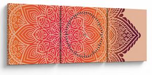 Tablou - Mandala artă (cu ceas) (90x30 cm)
