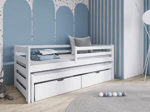 Z0ND0 Pat pentru copii 90 cm Palkana (Alb) (cu somieră) (cu sp. depozitare). 1103334