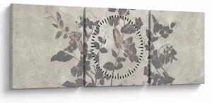 Tablou - Frunze texturate (cu ceas) (90x30 cm)