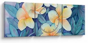 Tablou - Tufe tropicale (cu ceas) (90x30 cm)