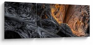 Tablou - Privire spre centru (cu ceas) (90x30 cm)