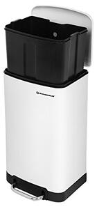Coș de gunoi cu închidere lentă SLOW, 30L, alb SongmicsHome