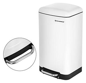 Coș de gunoi cu închidere lentă SLOW, 30L, alb SongmicsHome