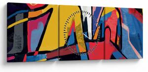 Tablou - Abstract bărbați (cu ceas) (90x30 cm)