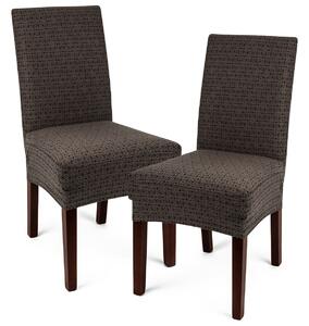 Husă multielastică 4Home Comfort Plus pentru scaun, maro, 40 - 50 cm, set 2 buc