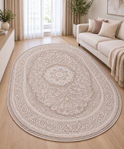 Covor Sufragerie/Dormitor, Model Itea Oval 42015/120, Crem 80x150