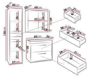 Z0ND0 Mobilier baie Tameko I (Stejar wotan + Stejar wotan) . 1104038