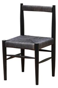 Scaun dining, negru ,din iuta, Gitana