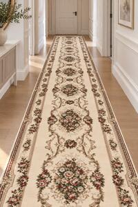 Traversa Hol, Model Clasic 574/100, Festonata Latime 120 cm, Crem 120 x 400