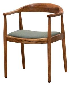 Scaun dining maro din lemn de acacia si bumbac Kenzie