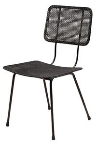 Scaun exterior negru din rattan Doto