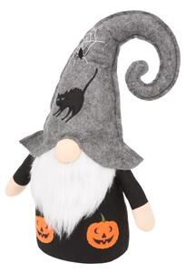 Gnom decorativ HALLOWEEN GNOME cu iluminare LED, 40 cm - culori diferite Culoare: Negru