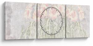 Tablou - Fresca crinilor (cu ceas) (90x30 cm)