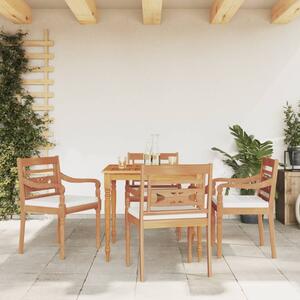 Set mobilier pentru grădină cu perne, 5 piese, lemn masiv tec