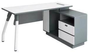 Birou Sienna Line cu blat din melamina si dulap lateral fix – dimensiuni 1200×1200×450 mm