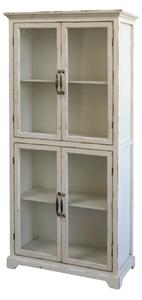 Vitrina din lemn masiv, cu aspect vintage