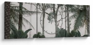 Tablou - Jungla în ceața dimineții (cu ceas) (90x30 cm)