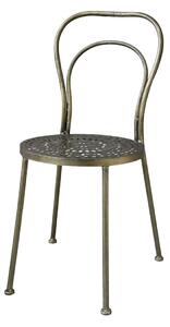 Scaun dining auriu din metal cu model Syl