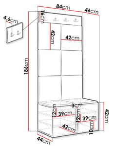 Mobilier hol Tewarota Slim IV (Negru) . 1104855