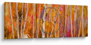 Tablou - Pădurea toamna (cu ceas) (90x30 cm)