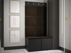 Mobilier hol Tewarota Slim IV (Negru + maro) . 1104856