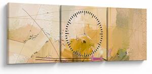 Tablou - Abstract, pictură în ulei (cu ceas) (90x30 cm)