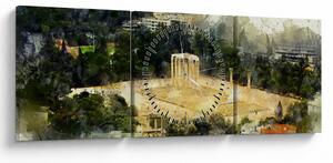 Tablou - Templul lui Zeus, Atena, Grecia (cu ceas) (90x30 cm)