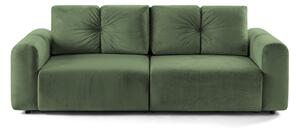 Canapea Extensibilă 3 locuri GEORGIA, cu 2 lăzi depozitare, 248x110x90 cm, Verde-Havana