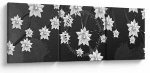 Tablou - Flori pe ramuri (cu ceas) (90x30 cm)