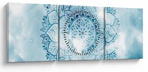 Tablou - Mandala cerească (cu ceas) (90x30 cm)