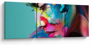 Tablou - Body art (cu ceas) (90x30 cm)