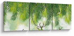 Tablou - Ceb în pădure (cu ceas) (90x30 cm)