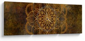 Tablou - Mandala bucuriei (cu ceas) (90x30 cm)