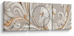 Tablou - Imagine a zeiței într-un fundal ornamental (cu ceas) (90x30 cm)