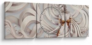 Tablou - Zeița motiv floral (cu ceas) (90x30 cm)