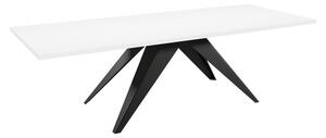 Masă sufragerie extensibilă Awalean 140 (Negru + Marmură bianco) (pentru 6-10 persoane). 1105360