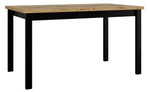 Masă sufragerie extensibilă Deasal 80 x 140 180 II (Stejar artisan + Negru) (pentru 4-8 persoane). 1105369