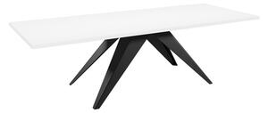 Masă sufragerie extensibilă Awalean 140 (Negru + Marmură bianco) (pentru 6-10 persoane). 1105360