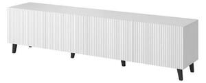 Comoda TV mare PAFOS, alb, PAL laminat, 200x40x52 cm