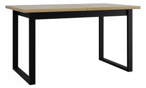 Z0ND0 Masă sufragerie extensibilă Elarna 80 x 140 180 III (Stejar sonoma + Negru) (pentru 4-8 persoane). 1105374