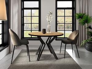 Z0ND0 Masă sufragerie extensibilă Relkona (Negru + Stejar craft auriu) (pentru 2-6 persoane). 1105404