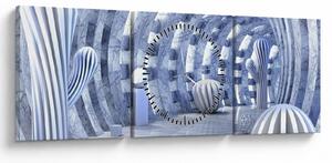 Tablou - 3D Abstract (cu ceas) (90x30 cm)