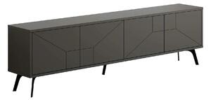 Comoda TV DUNE, gri antracit/negru, PAL melaminat, 180x30x50 cm