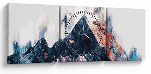 Tablou - Pădure, abstrecție (cu ceas) (90x30 cm)