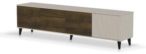 Comoda TV RANDOM 2 RTV-3, casmir/nuc/negru, PAL furniruit, 200x40x52 c