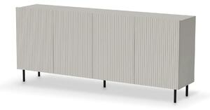 Comoda PAXOS KM-2, casmir/negru, PAL laminat/otel, 180x40x84 cm
