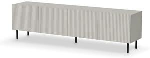 Comoda TV PAXOS RTV-2, casmir/negru, PAL laminat/otel, 200x40x54 cm